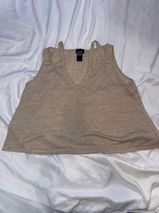 Rue21 Tops - rue21 Beige V-Neck Knit Tank Top